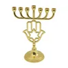 Posiadacze świec 7 Oddziały posiadacz Hanukkah Chanukah Menorah Ornament na bankiet Wedding wakacyjny Dekord domu