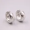 Boucles d'oreilles créoles en argent véritable 925 pour femmes et filles, 1 paire, plaqué or, petit diamant brillant coréen, cadeau 2024