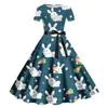 easter Dres Short Sleeve Round Neck Loose A-Line Ruched Easter Cute Rabbit Print Maxi Dr For Women 2024 Women Summer Dr h3Xp#