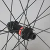 Bisiklet Tekerlekleri 11 Hızlı 3K Twill Disk Çakıl Yolu Tekerlek Seti Sütun 1423 Novate D411 D412 Hubs 6bolt veya Merkez Kilit Cyclocross Drop D DHLST