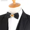 Bow slipsar nya kostymer bowtie för brudgummen svart båge för män kvinnor bow knut vuxna bröllop bågar cravats groomsmen bow binds y240329