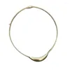 Hänge halsband mode smycken 2024 Trend metalliskt rostfritt stål silverpläterad guldfärg choker halsband för kvinnor tjej gåva