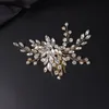 Sier Full Rhineste Woman Hair Comb Rose Gold Luxury Hairpieces Bride Head Jewelry for Ladies Wedding Accores for Hair 53hf#