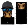 Halsdukar Fashion Polyester Neck Tube Scarf Bandana Digital Printing Ghost Head Face Mask för cykling