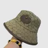 Casual designer bucket hat for womens prevent sun print animal ornament metal plated gold fit cap mixed color leather wide brim sun hat gorro ga0133 C4