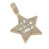 قلادة قلادة أزياء السحر الهيب هوب المجوهرات الصغيرة المعبدة Zirconia bling Iced Out Star Necklace Gift for Women Men274o