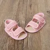 Sandals Baby Boys Girls Soild Summer Breathable Anti-Slip Shoes Sandals Toddler Soft Soled Shoes 0-18 Months Hollow Shoesdropshipper 240329