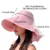 Wide Brim Hats Women Bowknot Bucket Fashion Lightweight Hidden Hat Anti-UV Sun Beach Neck Guard Fisherman Caps