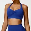 Lu Align Sports Tanks Sexiga kvinnor Halter Bh High Support Impact Ruched Fitness Gym Yoga Top Workout Clothes Push-Up Corset Padded ActiveWear Lemon Sports 2024
