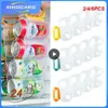 Contenitori e complementi per cucina 2/4/6PCS Foro Bevanda Soda Drink Can Organizzatore Rastrelliere Portabottiglie per frigorifero Birra Scaffale di refrigerazione Casa