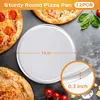 Disposable Dinnerware 12 Pieces Pizza Pan Bulk Restaurant Aluminum Set Round Pie Cake Plate Rust Free Tray