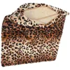 Yastık kare/dikdörtgen leopar hayvan baskılı doldurulmuş kısa peluş doldurma atış çanta yemek odası mutfak sandalye