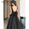 seksowna backl Big Bow-Tie Evening Guest LG Party Summer Dres dla kobiet 2024 Elegancka czarna balowa suknia balowa Vestidos H5er#