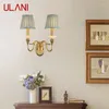 Wall Lamp ULANI American Brass Indoor Living Room Bedroom Bedside Retro El Corridor Hallway