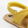 Sandálias Moda Bebê Recém-nascido Meninas Sandálias Bonito Verão Macio Sola Plana Princesa Sapatos Infantil Não-Slip Primeiros Caminhantes Sapatos de Bebê Menina 240329