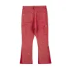 High Street Spliced Gesprenkelte Tinte Micro Flare Hosen für Männer und Frauen Patchwork Baggy Jeans Ropa Hombre Casual Denim Hosen R9TH #