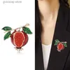 Pins Broches Dmari femmes broche mode émail broche strass grenade épinglettes fruits Badge luxe bijoux accessoires pour vêtements Y240329