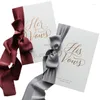 Party Supplies 2st Wedding Vows Card Advanced Velvet Ribbon Bride Brudgum Svär att tala handskrivet tal