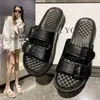 Slippers 2024 Spring Summer Women's External Wear Fashion Thick Sole Sandals Shallow Mouth Bottom Round Head Female