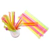 Engångskoppar Straws 300 st Sked Straw Plastic Drink Design Smoothie Dessert Spoons Cucharas Para Postres