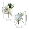 white Rose Corsage For Men Groom Best Man Wedding Party Meeting Persal Decoratis Accories Supplies U2Yd#