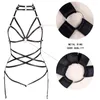 Soutien-gorge Ensembles Gothique Jarretière Ceinture Sexy Lingerie Épée Harnais Mode Creux Soutien-Gorge Bondage Pole Dance Rave Costume Punk Fétiche Jarretelle