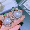 Stud Earrings Large Quantity Of 12-13mm Natural South China Sea White Pearl 925s