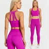 ABS LOLI 2 pezzi Set yoga Donna Abbigliamento da palestra Allenamento Abbigliamento sportivo Con spalline Reggiseni sportivi Vita alta Leggings Abbigliamento da palestra Tuta sportiva atletica 240319