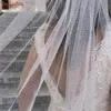 Youlapan v101 witte champagne bruiloft sluier glitter bruids sluiers kathedraal bruiloft