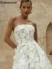 Boho 3D Frs Lace Illusi A-Line Wedding Dres Strapl Manica staccabile Abiti da sposa Country B1do #