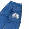 jnco Uomo Jeans Y2k Pantaloni cargo Denim Abbigliamento uomo Gamba larga Hip Hop Rock Ricamo Modello New Fi Retro Harajuku Vita alta y6sY #