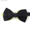 Bow Ties Fashion Men Bowtie Classic Shirts Bow tie For Men Women Bowknot Adjustable Pointed Bow Ties Cravats Plaid Bowties For Wedding Y240329