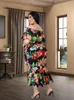 Vestidos Mujer Primavera Verano 2022 Plus Size Vrouwen Kleding Vintage Print Sexy Fi Ruches Dr Groothandel Dropship V6qC #