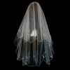 Véu de noiva Véu de casamento Vode de duas camadas 2t Comprimento da ponta da ponta da ponta da mão elegante de costura de costura de costura real Po 4552#