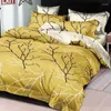 Zestawy pościeli Domowe tekstylia stała kolor w dół kołdry kołnierzowe arkusze poduszki sypialnia kołnierzowe łóżko