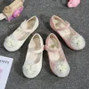 Mädchen Prinzessin Schuhe Perle Bowknot Baby Kinder Lederschuhe Weiß Rosa Säugling Kleinkind Kinder Fußschutz Freizeitschuhe 09Wq #