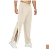 Mens Pants Summer Men Hip Hop Sweatpants Button Sport Tracksuit Striped Jogger Trousers Wide Leg Jogging Sportwear Streetwear 2024 Dr Othix