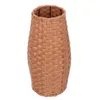 Vaser Wicker Vase Woven Flower Basket Vintage Rattan Desktop Storage Container för heminredning Rustik Farmhouse Table Brown