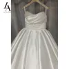 Lelaacra Gorgeous Pearl Wedding Dr 2023 Satin ärm Ball Gown Court Train Princ Bride SM36 Plus Size Vestido de Noiva S9oo#