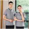 Hôtel chambre serveur vêtements de travail vêtements d'été hôtel PA service de nettoyage uniforme à manches courtes vêtements de travail propriété nettoyage femmes Un 28pk #