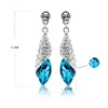 Dangle Lustre De Luxe 925 Sier Diamant Boucles D'oreilles Étincelant Autriche Cristal Longue Pour Les Femmes De Mariage Bijoux De Mariée Drop Livraison Dh7IC