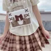 Axelväskor harajuku lolita kvinnor japanska kawaii bowknot kvinnliga messenger söt kvinnors handväska 2023 satchel påse 230309