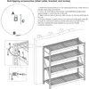 Crochets Étagère de rangement à usage moyen Panneau de presse à double poteau Étagère à 5 niveaux Accessoires de cuisine en aluminium 36 X 18 72 Fret gratuit pour la maison