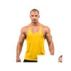 メンズタンクトップボディービルブランドトップメンズ衣類アンダーシャツの袖の袖の男ストリンガーフィットネスシャツシングレットトレーニングドロップデリバリーAP DHTQL