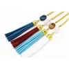Hänge halsband 9 färger boheimian stil kvinnor 69 cm lång kedja halsband Sier guld natursten tofs smycken gåvor för droppe Deliv Dhpdo