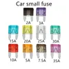 50Pcs Profile Small Size Blade Car Fuse Assortment Set for Auto Car Truck 2/3/5/7.5/10/15/20/25/30/35A Fuse with Plastic Box