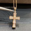 Projektant Bulgarie Jewelry High Version Baojia Snake Bone Krzyżowy Naszyjnik dla kobiet 18K Rose Gold Para z pełnym diamentowym łańcuchem kołnierzy