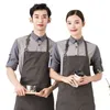 fi Coreano Canvas Cozinha Aprs Mulher Homens Chef À Prova D 'Água Trabalho Apr Grill Restaurante Bar Loja Cafés Beleza Stus Uniforme a2CT #