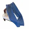 150kg Plus Taille Hanche Femme 153 Printemps Automne Pantalon à jambe droite lâche Slim Pantalons décontractés Bleu 5XL 6XL 7XL 8XL 9XL t02K #