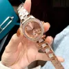 Luxury Rose Gold Lady Watch 36 mm Diamentowe zegarki modowe dla kobiet ze stali nierdzewnej Top Designer Designer WristWatches Christmas 280J